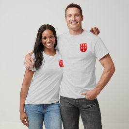 Camiseta brasão da Transilvânia vermelho branco