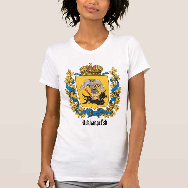 Camiseta Brasão de Arkhangel'sk Rússia (Frente)