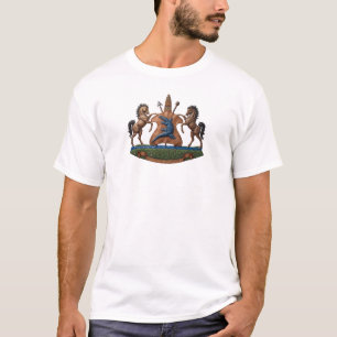 Camiseta brasão de armas bandeira país símbolo heráldica em