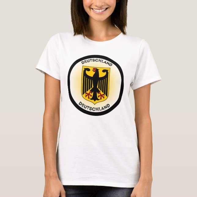 Camiseta Brasão de Armas da Alemanha em Forma de Círculo (Frente)