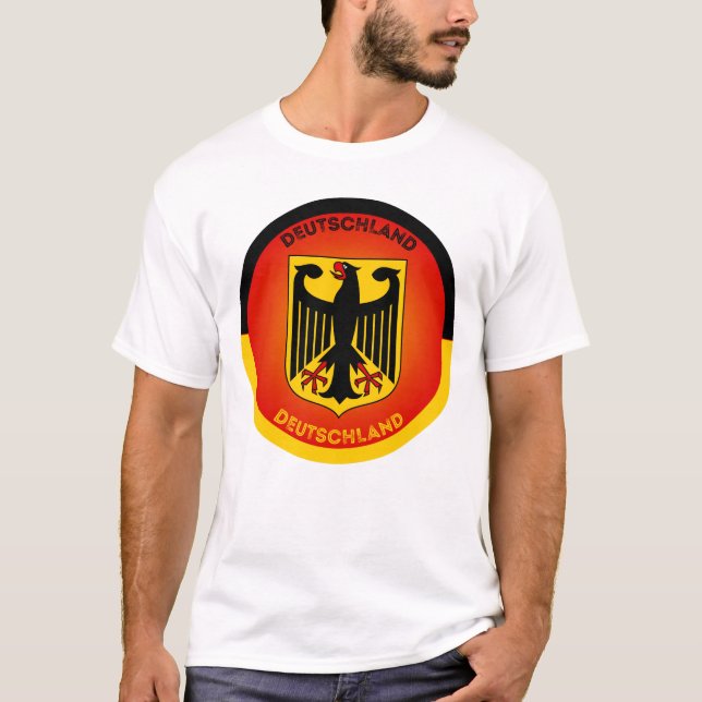 Camiseta Brasão de Armas da Alemanha em Forma de Círculo (Frente)