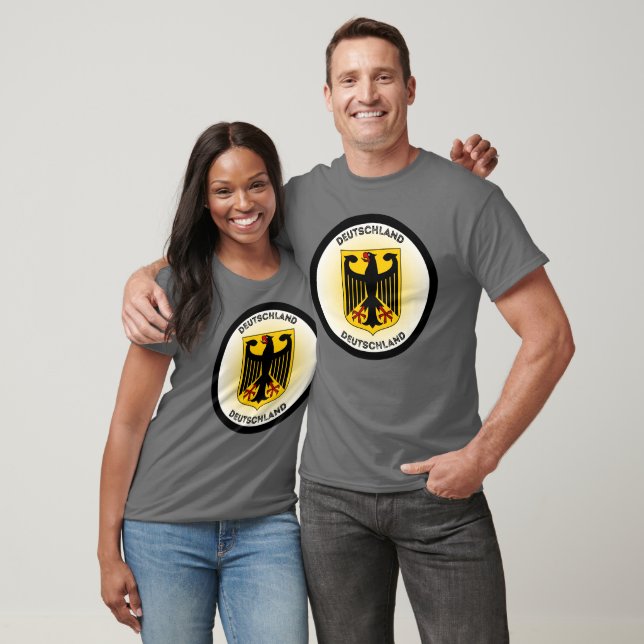 Camiseta Brasão de Armas da Alemanha em Forma de Círculo (Unissex)