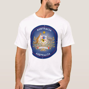 Camiseta Brasão de Armas da Austrália em Forma Circular