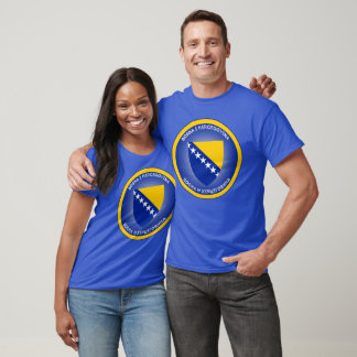Camiseta Brasão de Armas da Bósnia e Herzegovina em Forma C
