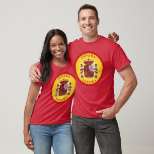 Camiseta Brasão de Armas da Espanha em Forma de Círculo