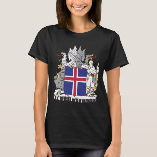 Camiseta Brasão de Armas da Islândia Guardiões Mitológicos