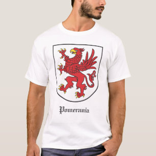 Camiseta Brasão de Armas da Pomerânia Arte Majestosa do Gri