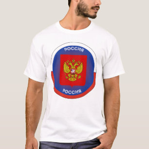 Camiseta Brasão de Armas da Rússia em Forma de Círculo