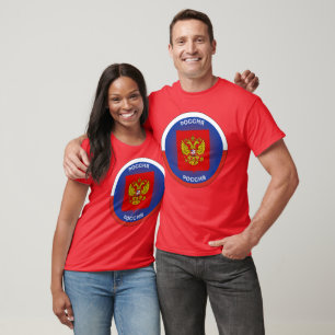 Camiseta Brasão de Armas da Rússia em Forma de Círculo