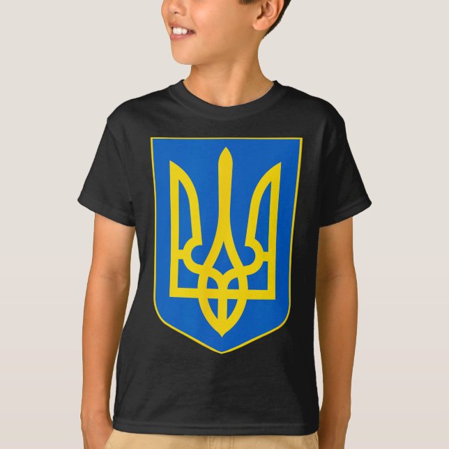 Camiseta Brasão de Armas da Ucrânia (Frente)