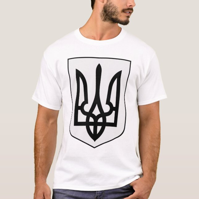Camiseta Brasão de armas da Ucrânia (Frente)