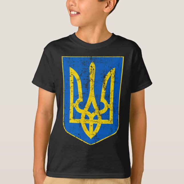 Camiseta Brasão de Armas da Ucrânia 3  (Frente)