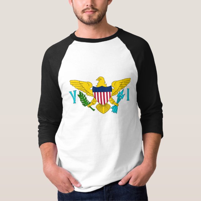 Camiseta brasão de armas das Ilhas Virgens (Frente)
