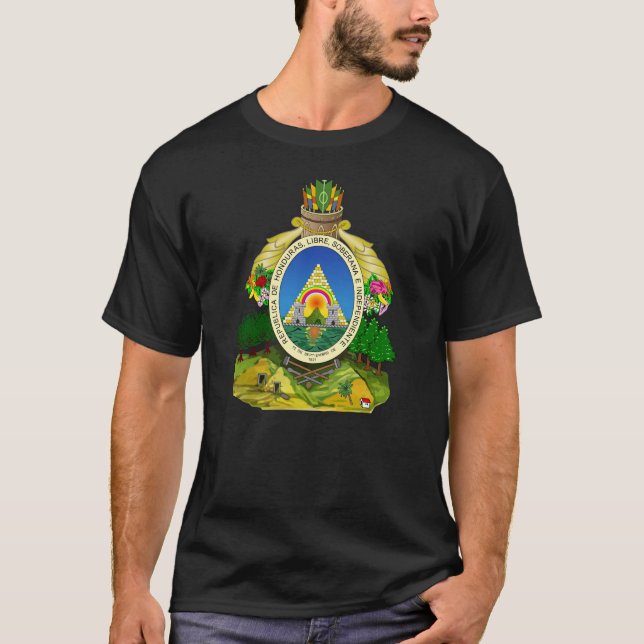 Camiseta Brasão de armas de Honduras (Frente)