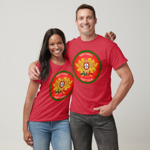 Camiseta Brasão de Armas de Portugal em Forma de Círculo