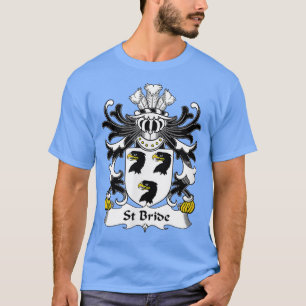 Camiseta Brasão de Armas de St Bride  Brasão de Família 