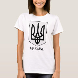 Camiseta Brasão de Armas do Estado da Ucrânia Arte Minimali