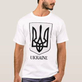 Camiseta Brasão de Armas do Estado da Ucrânia Arte Minimali