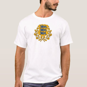 Camiseta brasão de armas símbolo emblema bandeira da Estôni