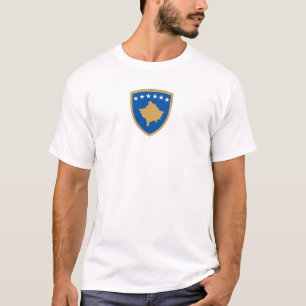 Camiseta brasão de armas símbolo emblema do país Kosovo