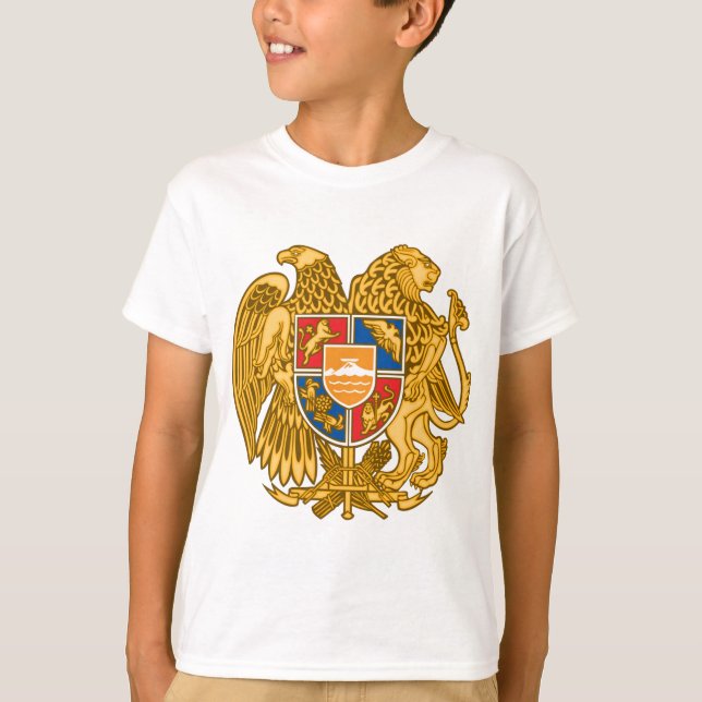 Camiseta Brasão de Arménia - emblema arménio (Frente)