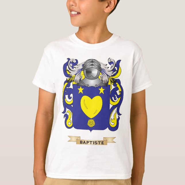 Camiseta Brasão de Baptiste (crista da família) (Frente)