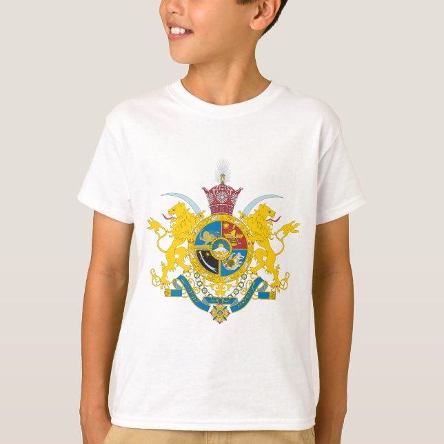 Camiseta Brasão de Irã (dinastia 1925-1979 de Pahlavi) (Frente)