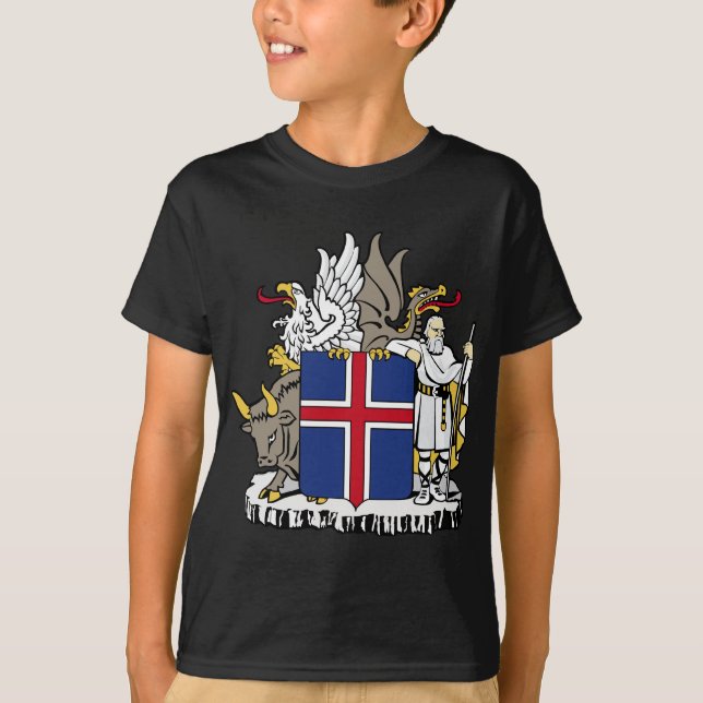 Camiseta Brasão de Islândia (Frente)
