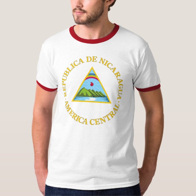 Camiseta Brasão de Nicarágua (Frente)