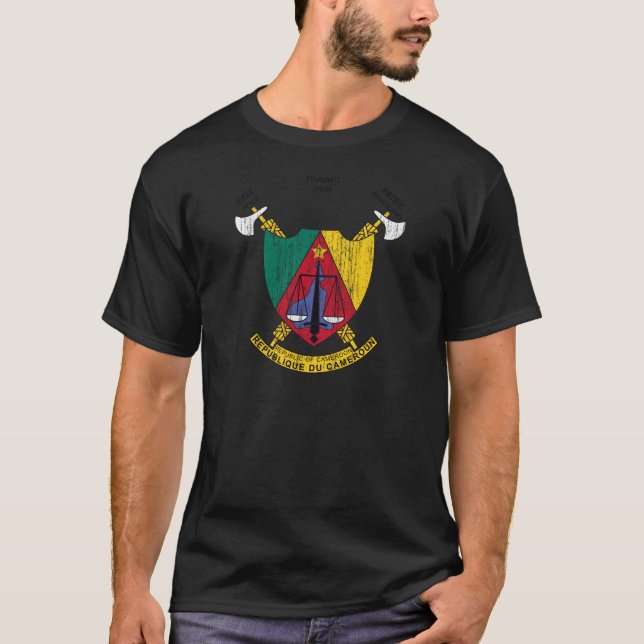 Camiseta Brasão de República dos Camarões (Frente)
