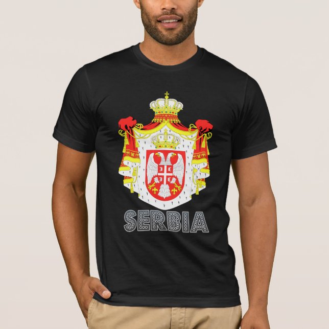 Camiseta Brasão de Serbia (Frente)