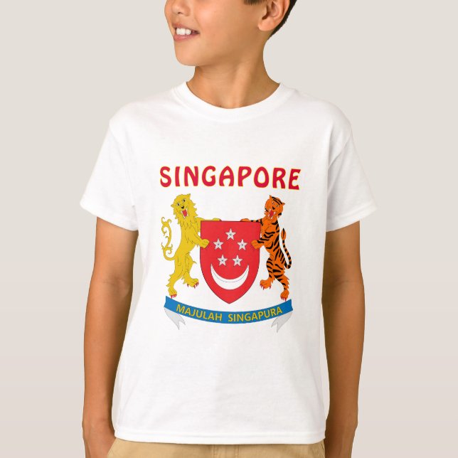 Camiseta Brasão de SINGAPORE (Frente)