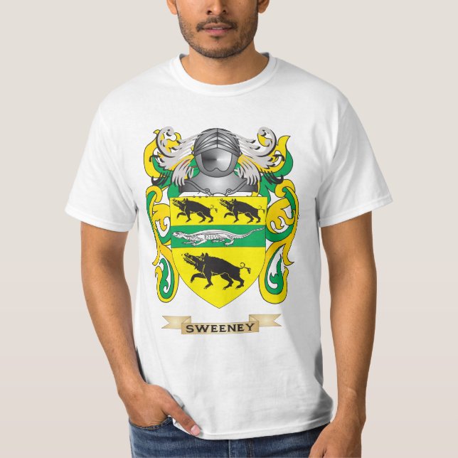 Camiseta Brasão de Sweeney (crista da família) (Frente)