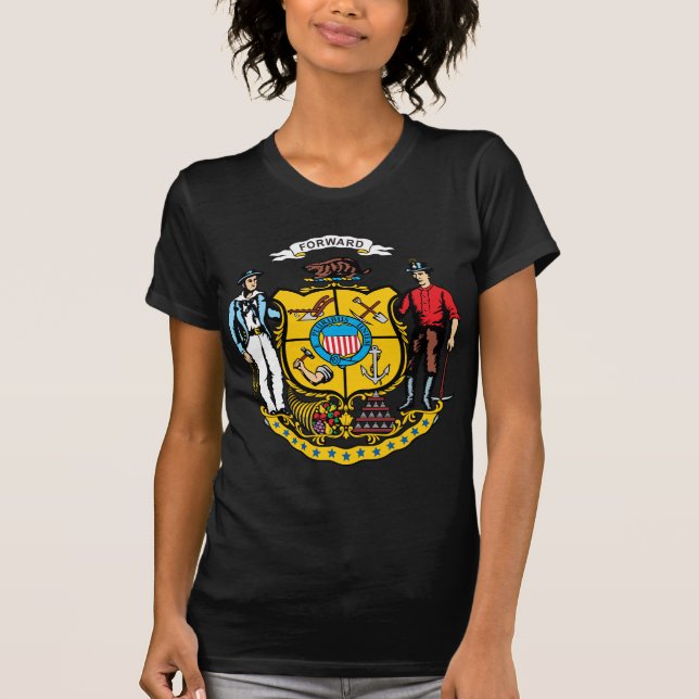 Camiseta Brasão de Wisconsin (Frente)