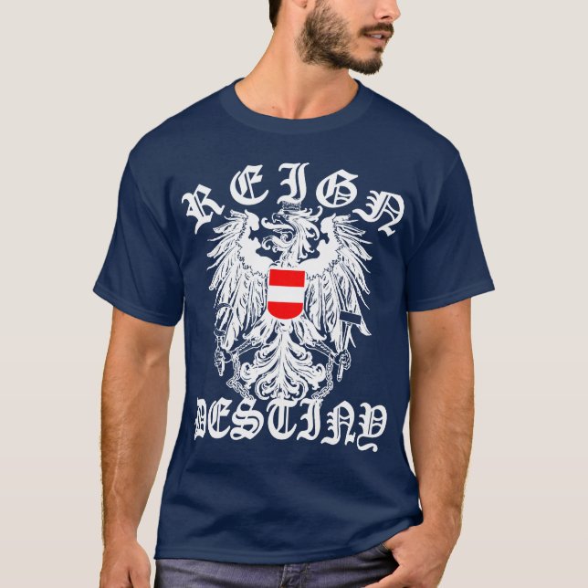 Camiseta Brasão do vintage de Áustria (Frente)