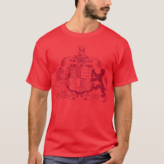 Camiseta brasão dos T-gatos - vermelho (Frente)