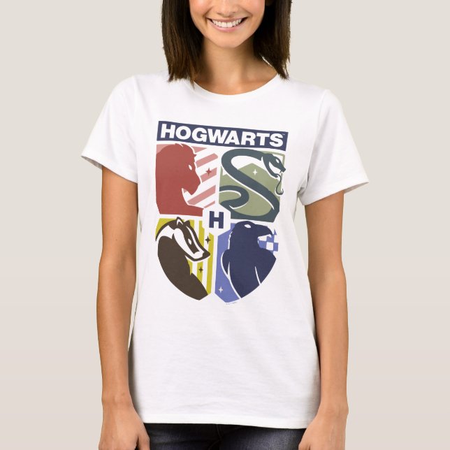 Camiseta Brasão Estampado Vintage HOGWARTS™ (Frente)
