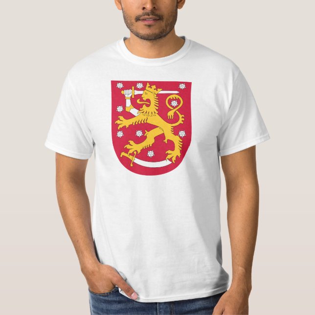 Camiseta Brasão FI de Finlandia (Frente)