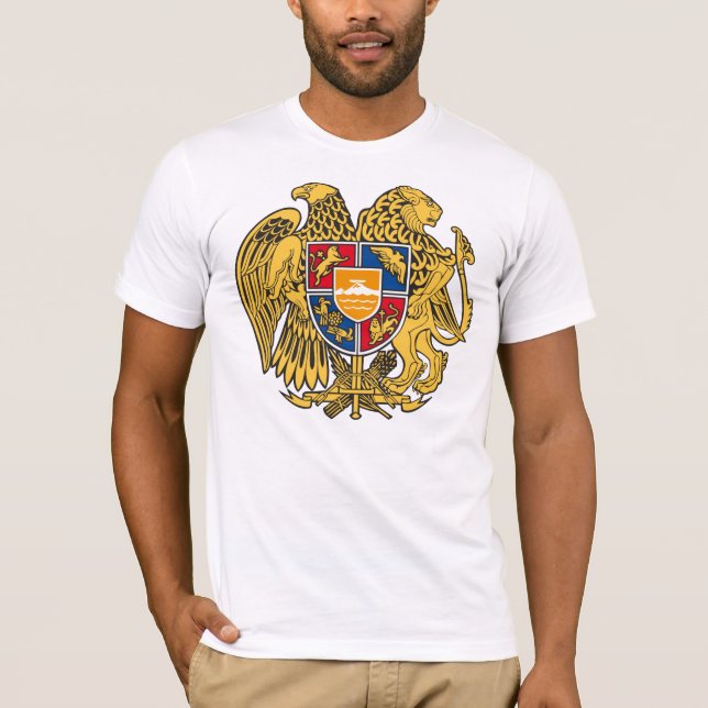 Camiseta Brasão Republic Armenia Arménia homens Shirt (Frente)