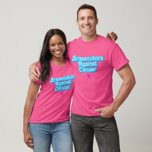 Camiseta Brasecutors 2023 - Blue Lettering Logo on Wow Pink