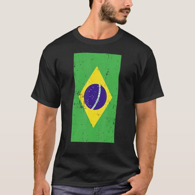 Camiseta Brasil: América do Sul - Bandeira em Desvio (Frente)