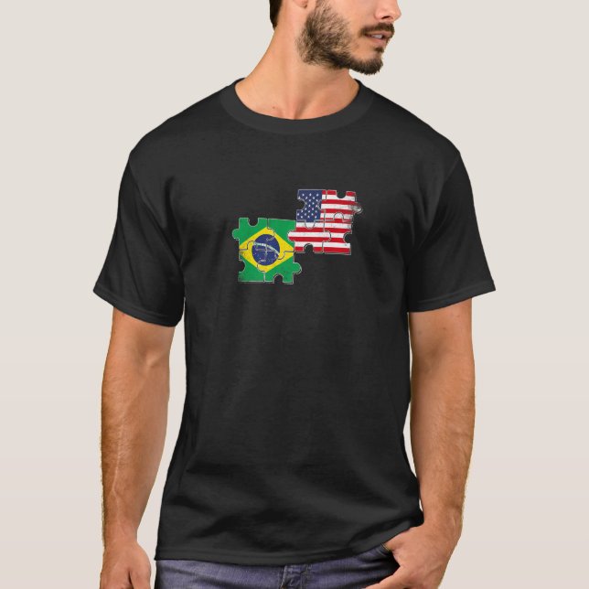 Camiseta Brasil: Bandeira Americana (Frente)