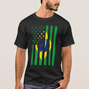 Camiseta Brasil: Bandeira Americana