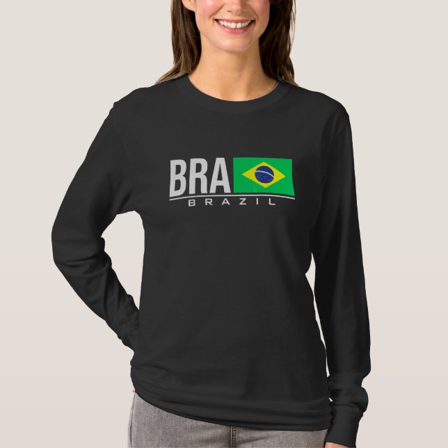 Camiseta Brasil: Bandeira Brasil Código de País Brasileiro  (Frente)