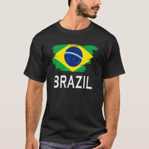 Camiseta Brasil Bandeira Brasileira para Homens Mulheres Cr