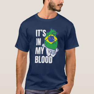 Camiseta Brasil: Bandeira Cardíaca Veias de Sangue