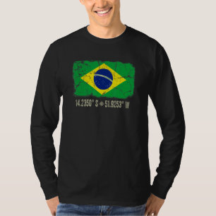 Camiseta Brasil: Bandeira Coordena Homens Herita Brasileira