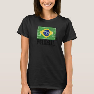Camiseta Brasil: Bandeira do Campo de Futebol Brasil