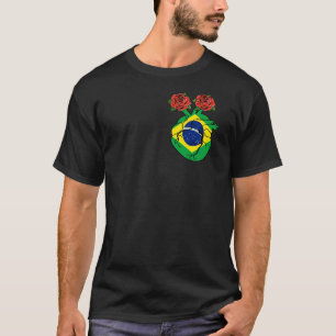 Camiseta Brasil Bandeira do Coração Brasileiro
