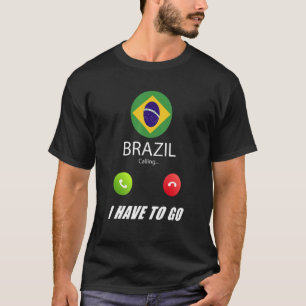 Camiseta Brasil: Bandeira do Souvenir Brasil Está Chamando